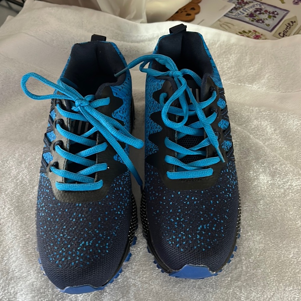 Black and blue shoes